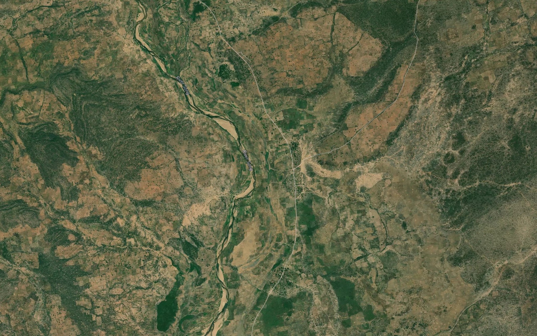 Satellite map of the Ndobokki Lakes