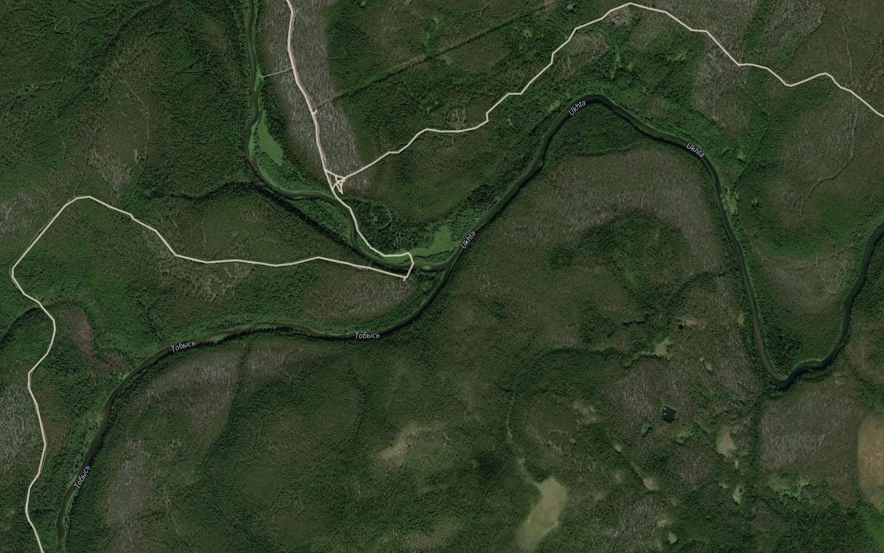 Satellite map of the Tobys'