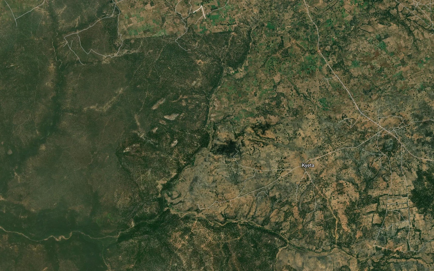 Satellite map of the River Burra