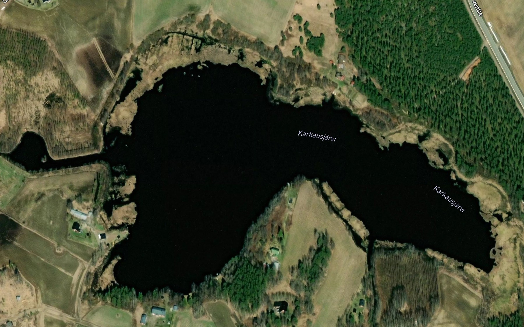 Satellite map of the Karkausjarvi