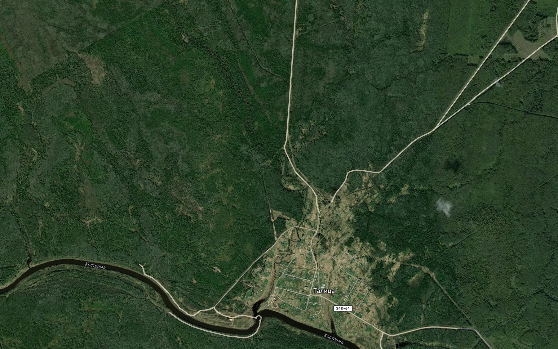 Satellite map of the Malaya Kolonda