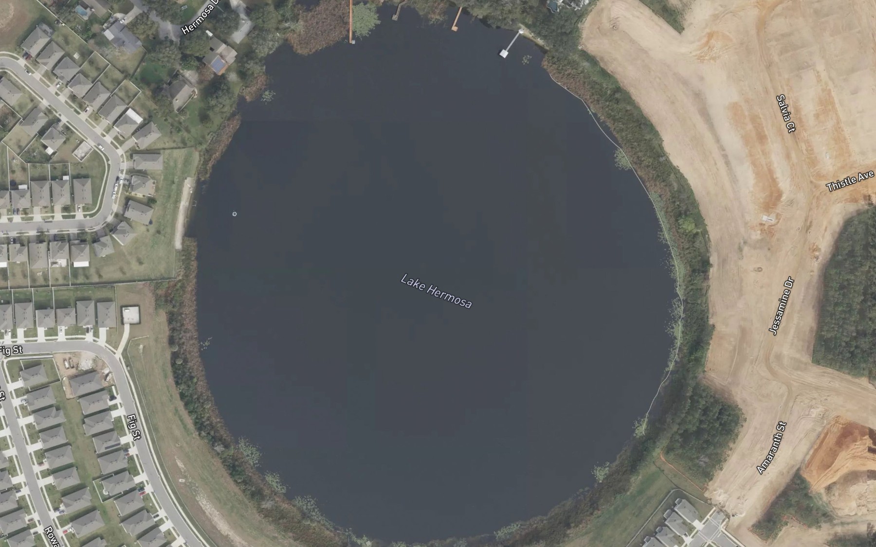 Satellite map of the Lake Hermosa