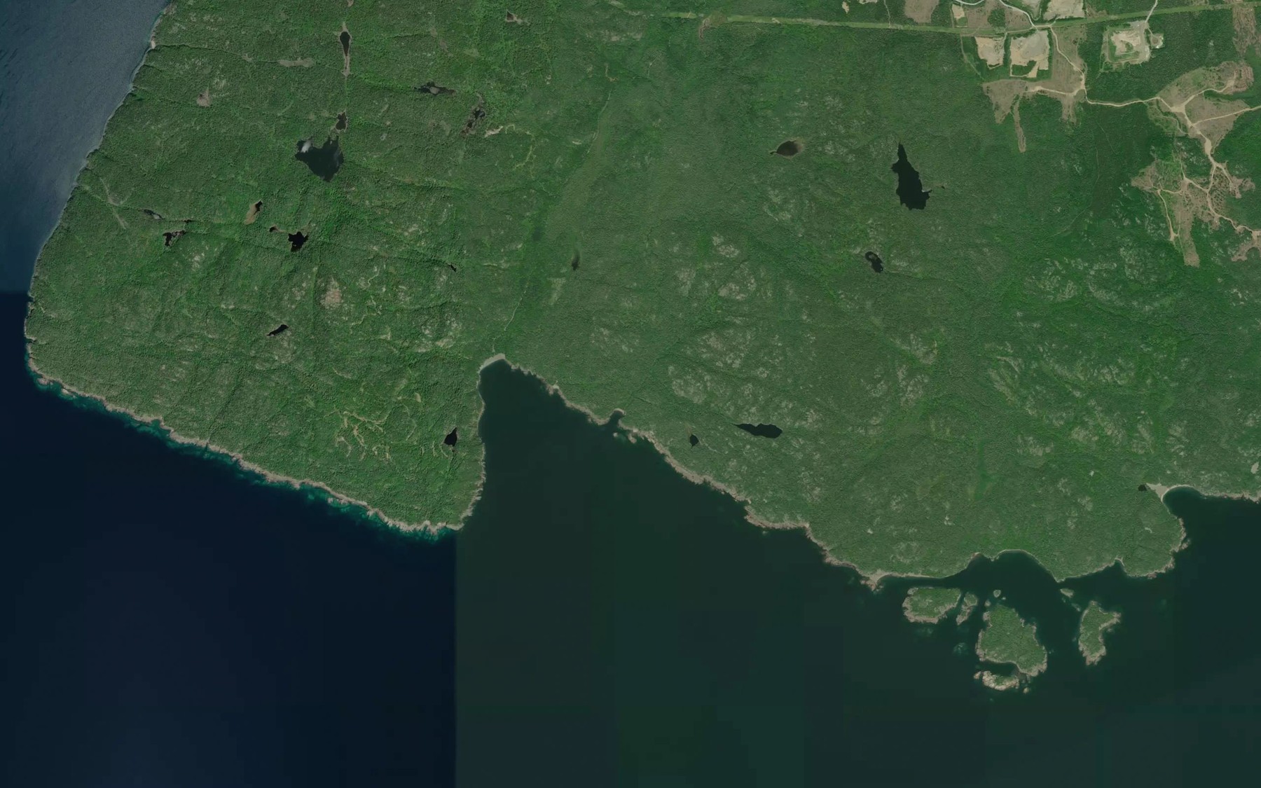 Satellite map of the Worthington Bay