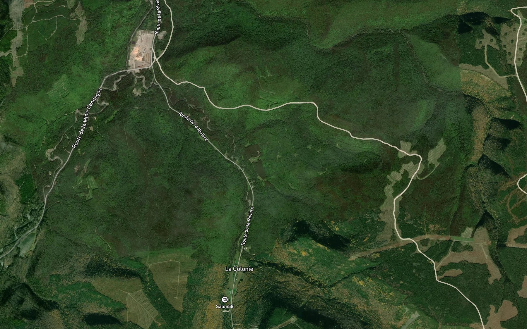 Satellite map of the Coulee a Menette