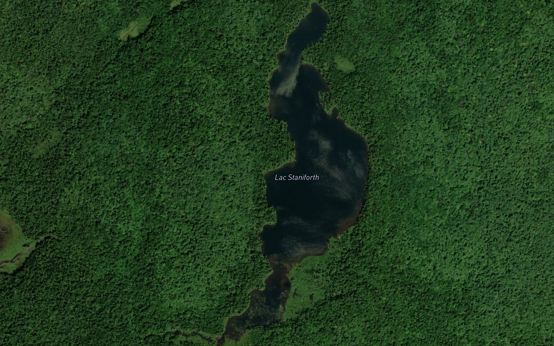 Satellite map of the Lac Staniforth