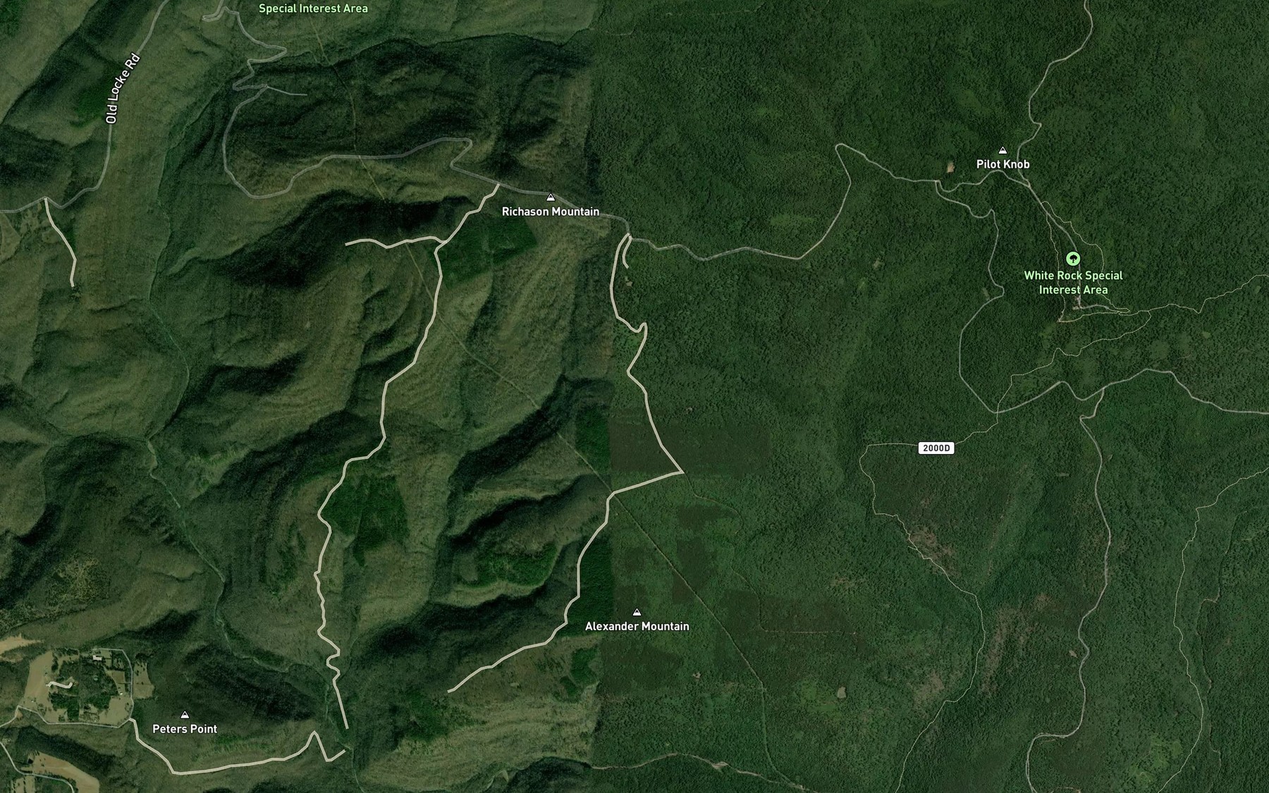 Satellite map of the Sand Spring