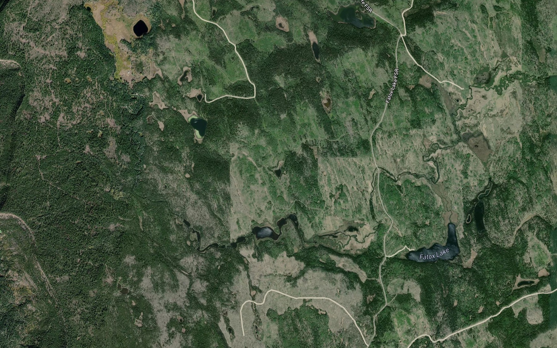 Satellite map of the Rock Lake