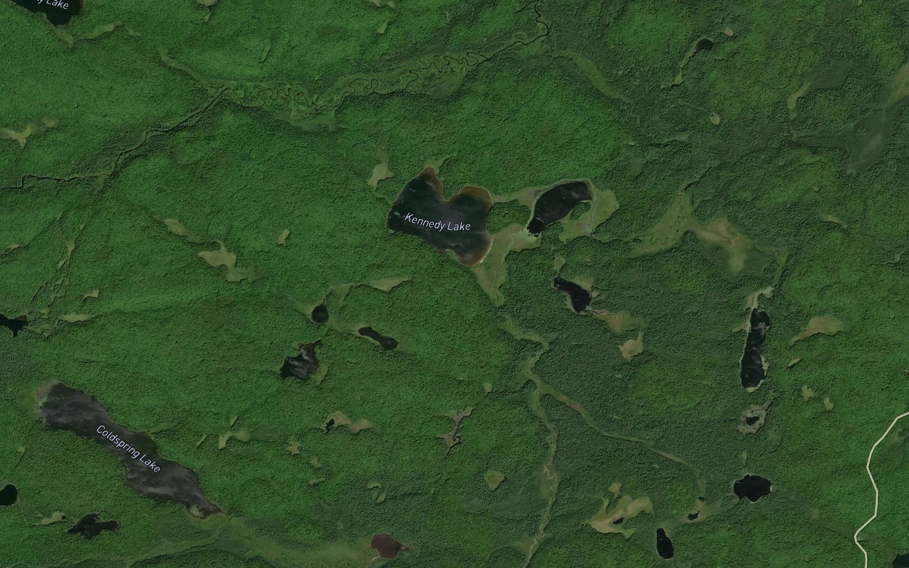 Satellite map of the Chemung Creek