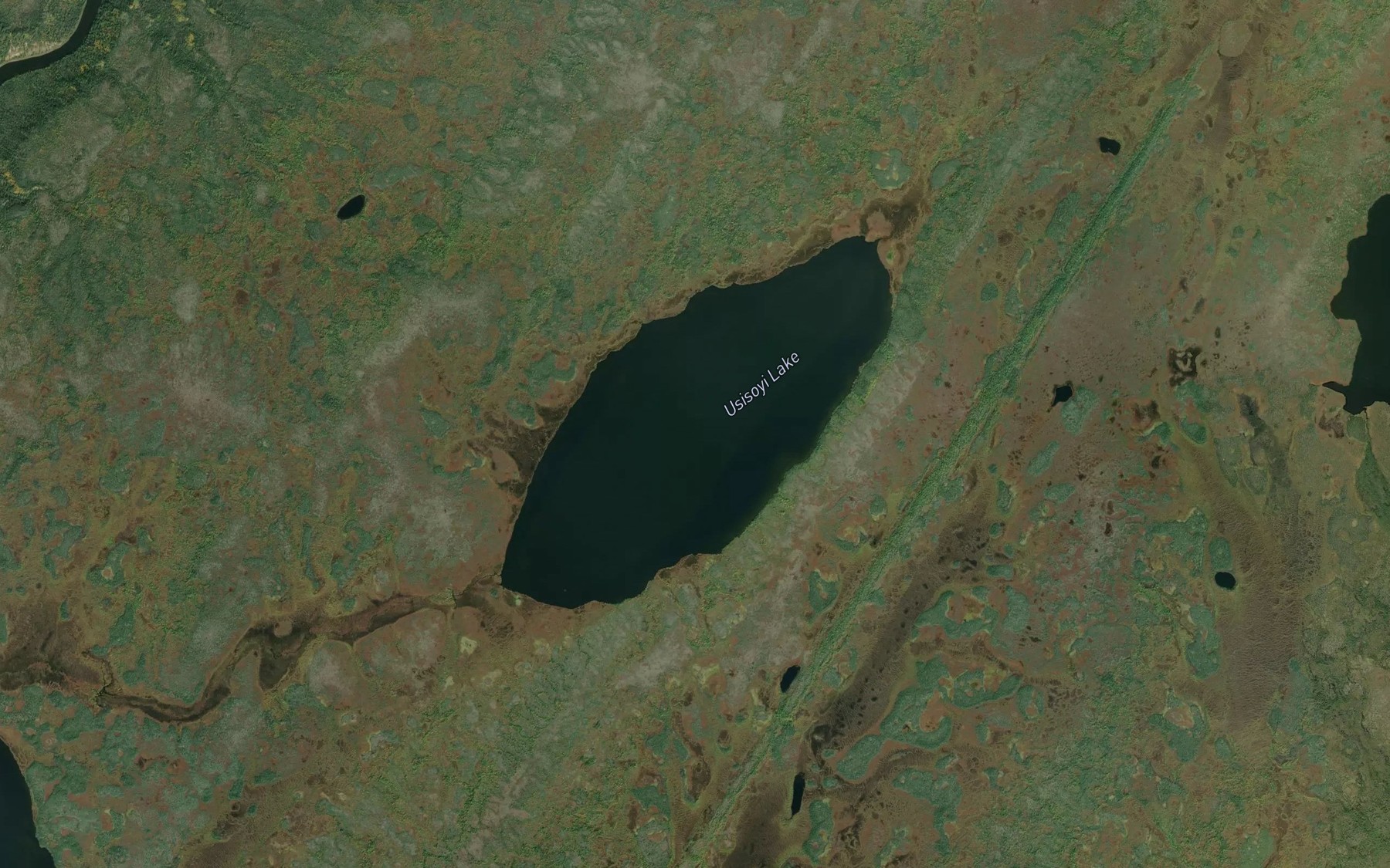 Satellite map of the Usisoyi Lake