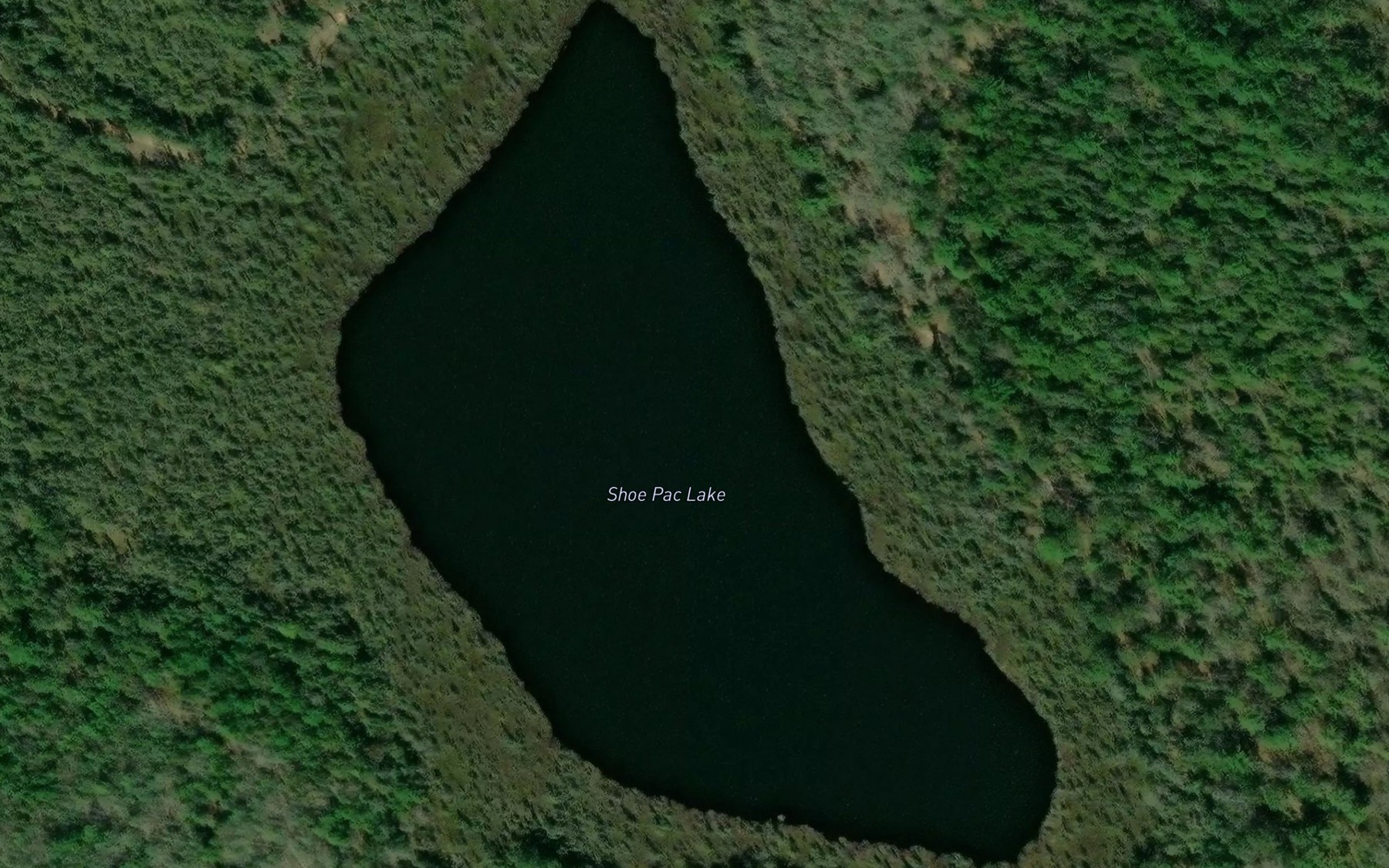 Satellite map of the Shoe Pac Lake