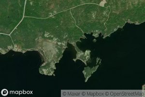 Satellite map of the Barred Island Cove
