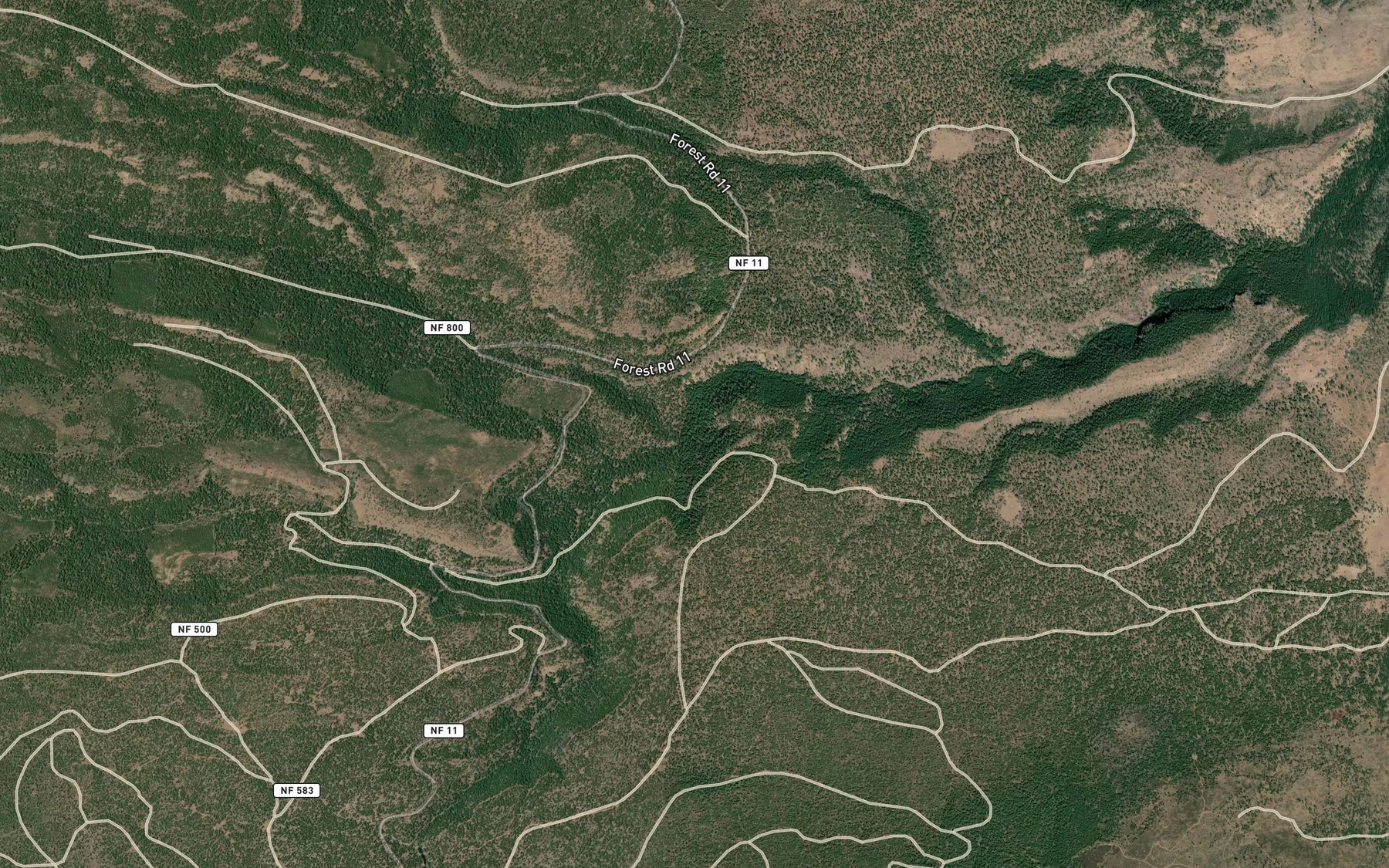 Satellite map of the Six Creek
