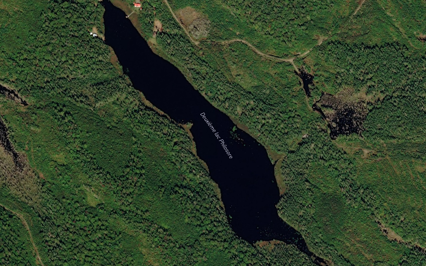 Satellite map of the Deuxieme lac Philosore