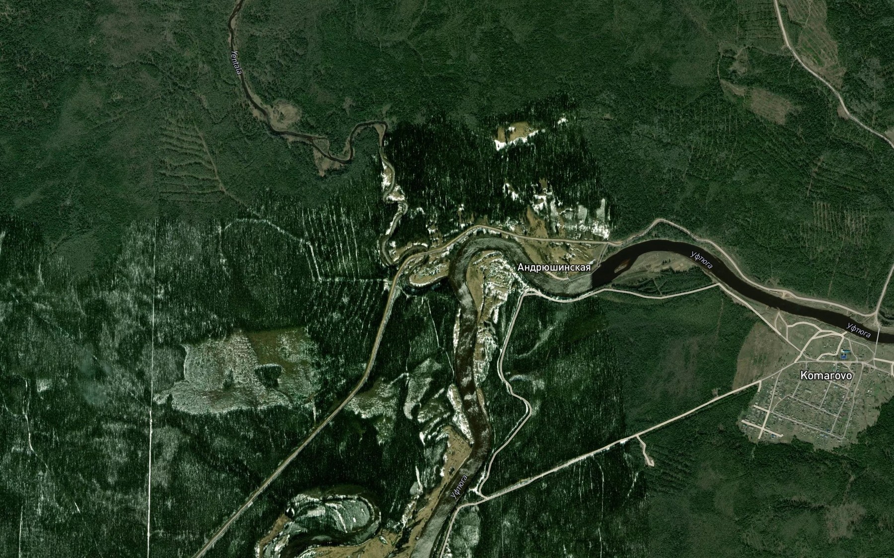 Satellite map of the Yentala