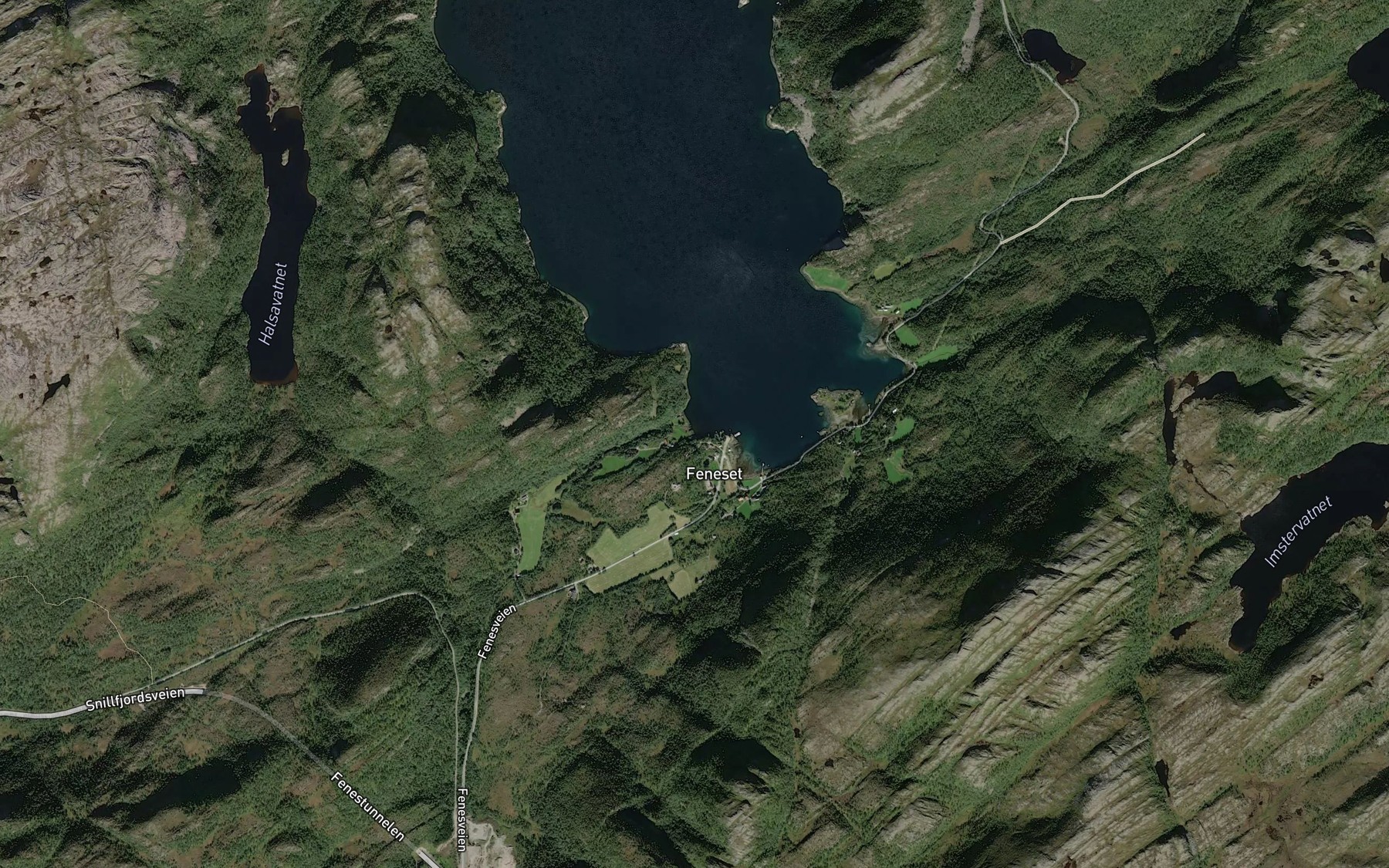Satellite map of the Elvabukta