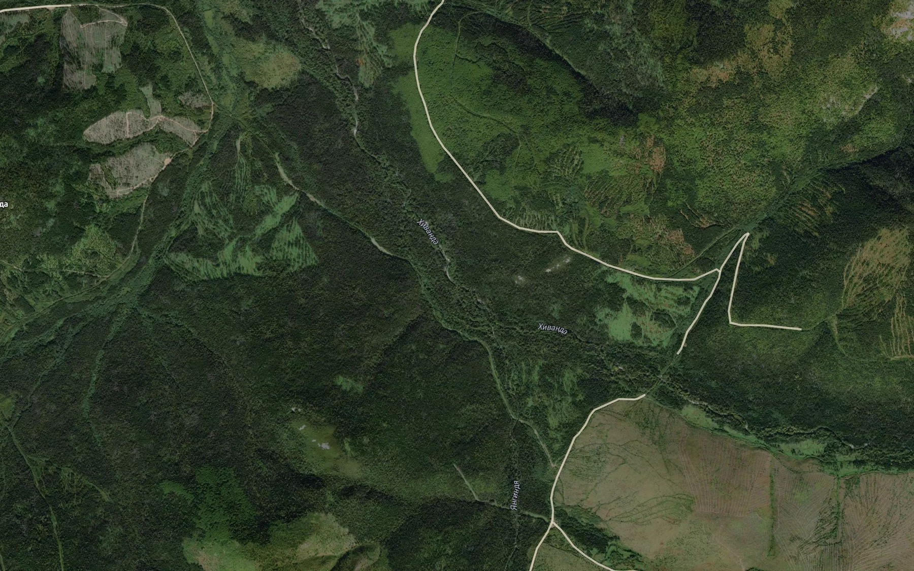 Satellite map of the Yan-Indya