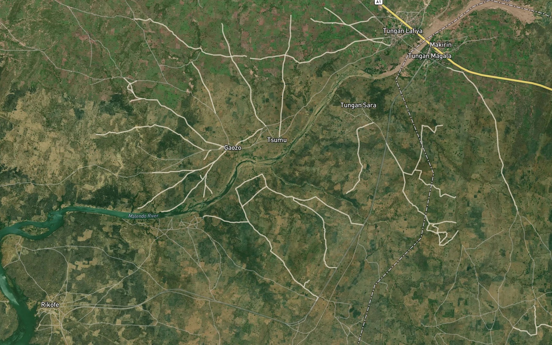 Satellite map of the River Shadaguibi