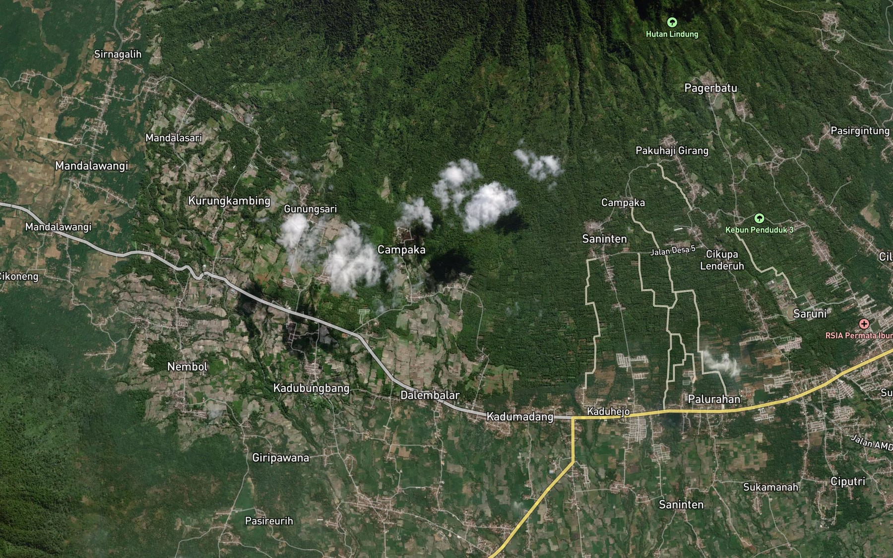 Satellite map of the Ci Angerkeng