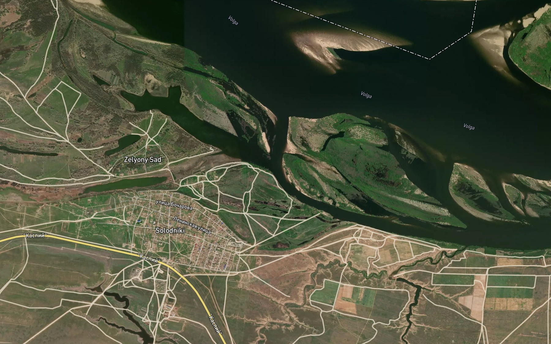 Satellite map of the Zaton Solodnikovskiy