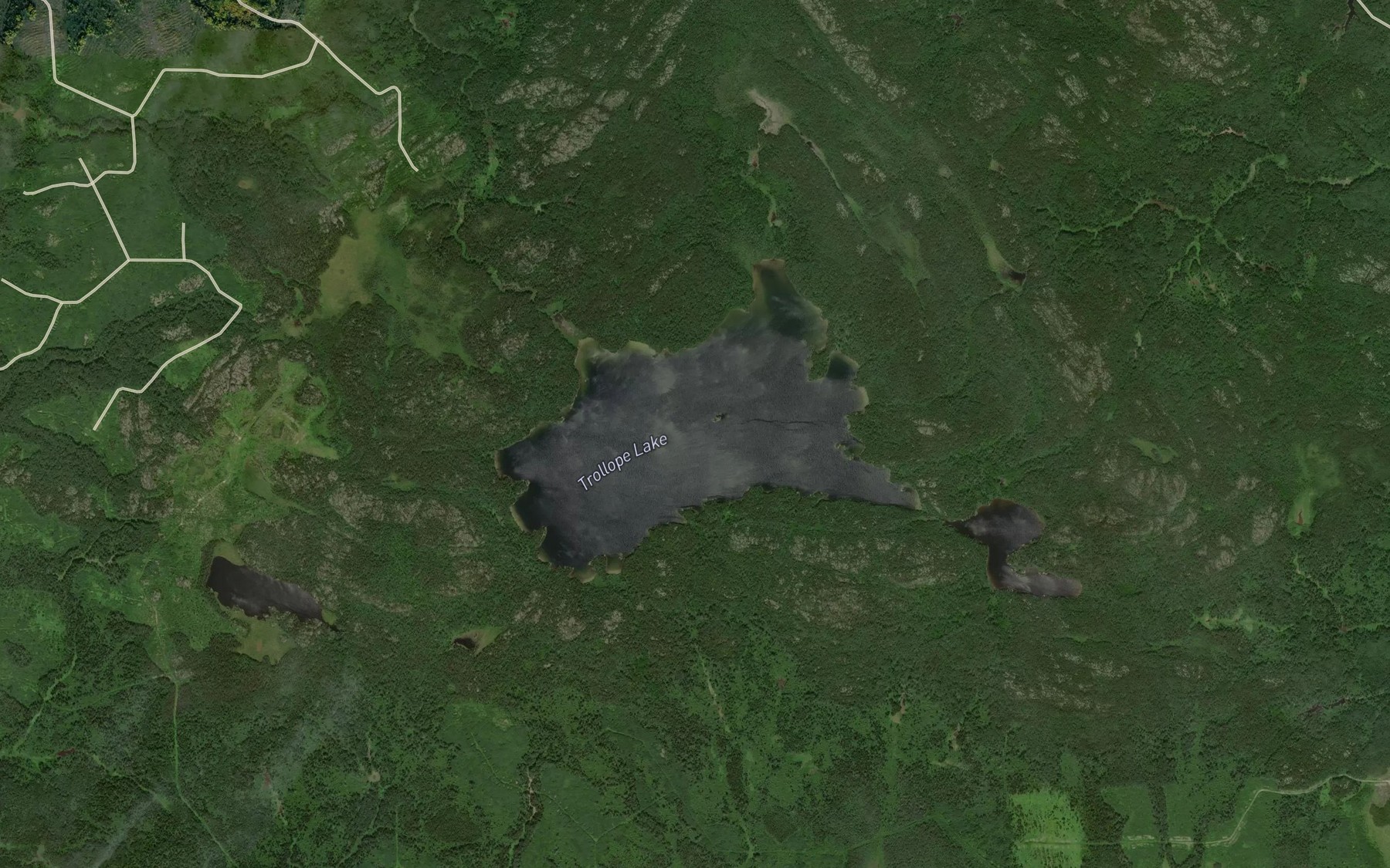 Satellite map of the Trollope Lake