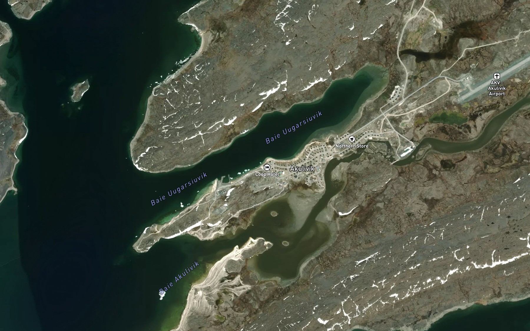 Satellite map of the Baie Uugarsiuvik