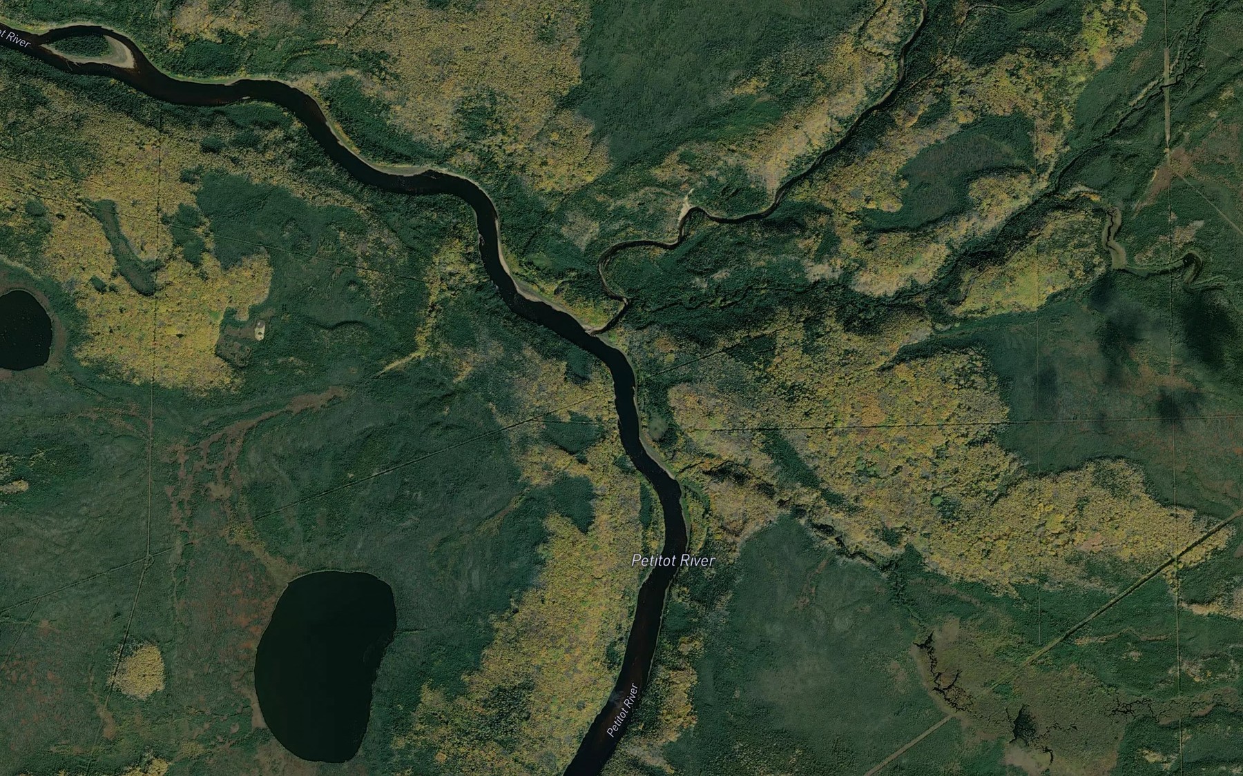 Satellite map of the Hossitl Creek