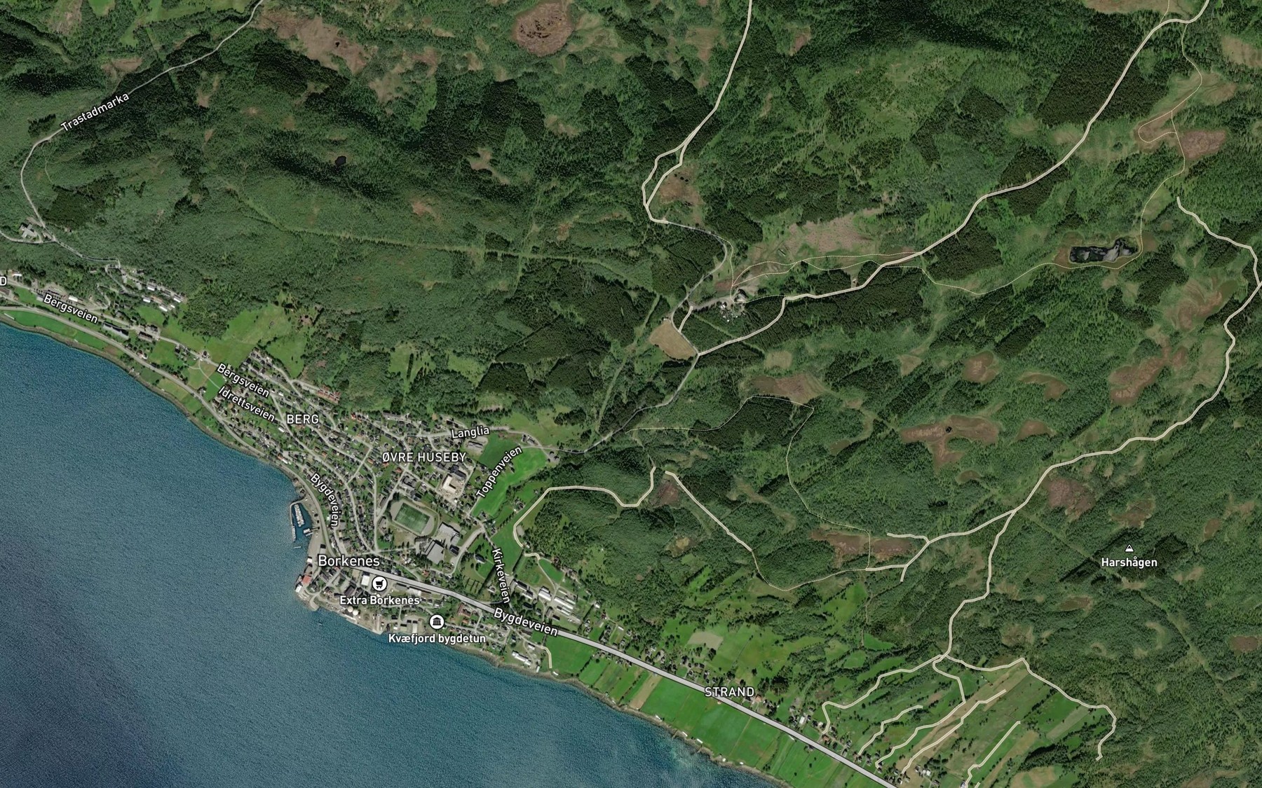 Satellite map of the Langlibekken