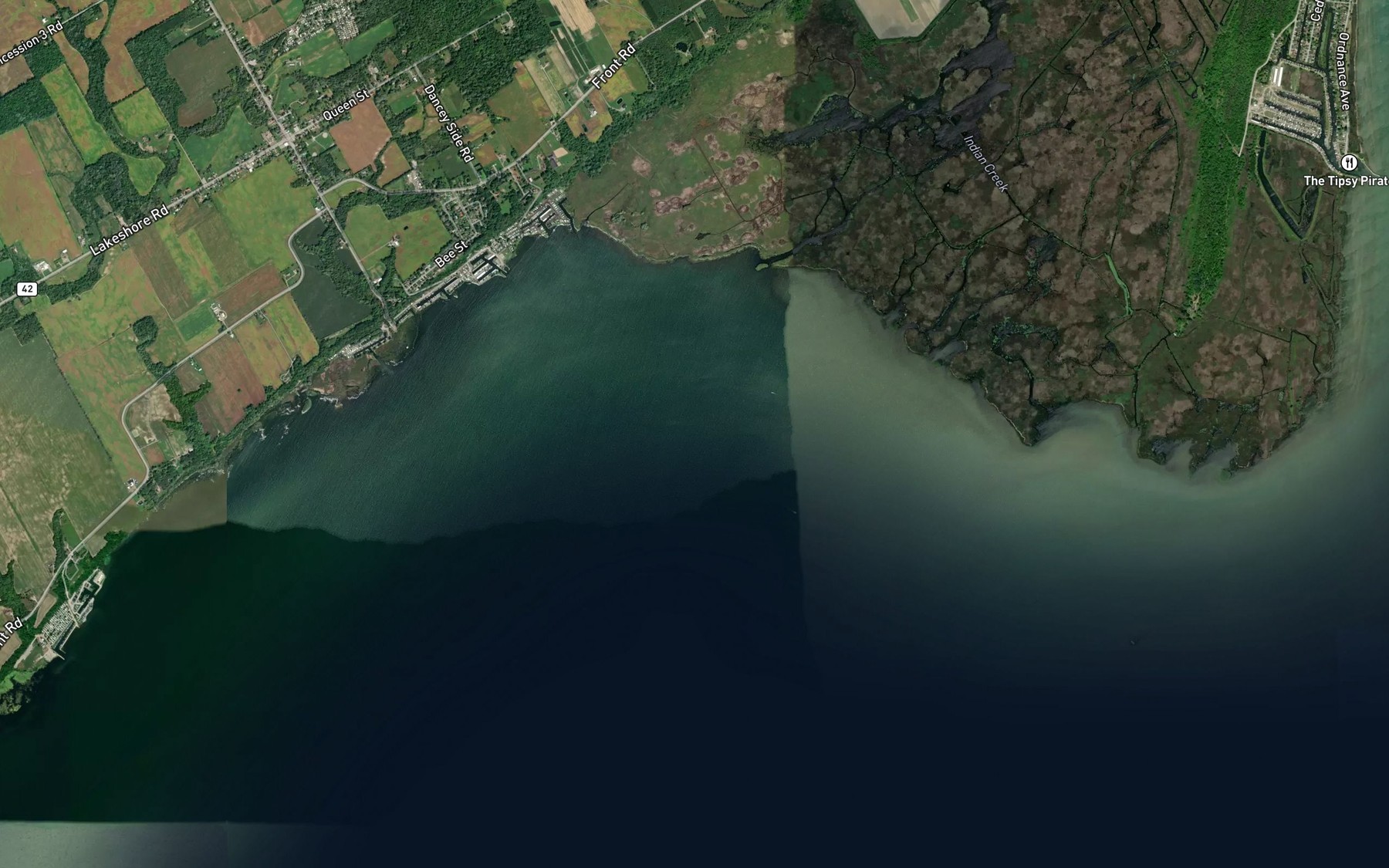 Satellite map of the Little Bay