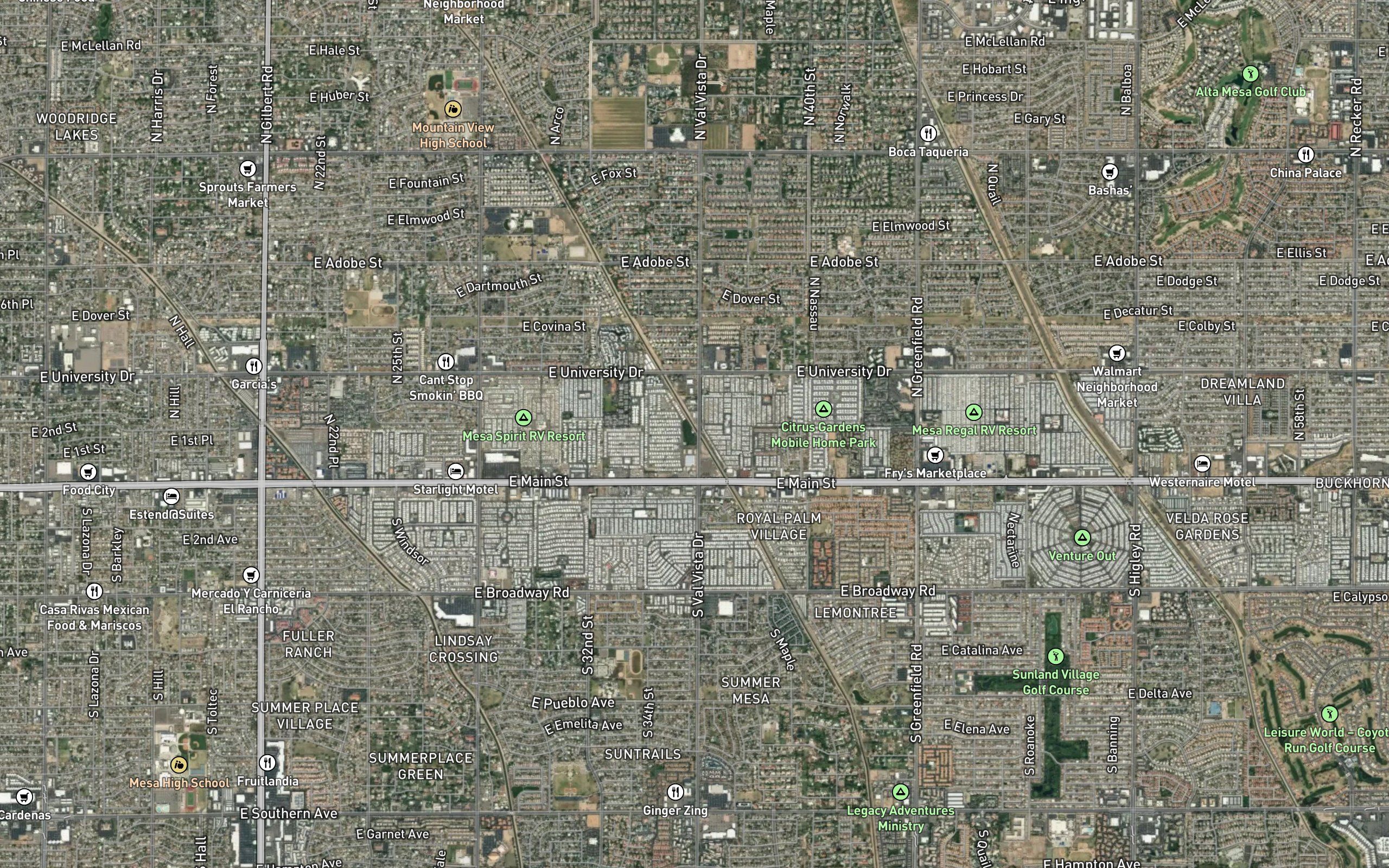 Val Vista Village Trailer Park Water Retention Basin