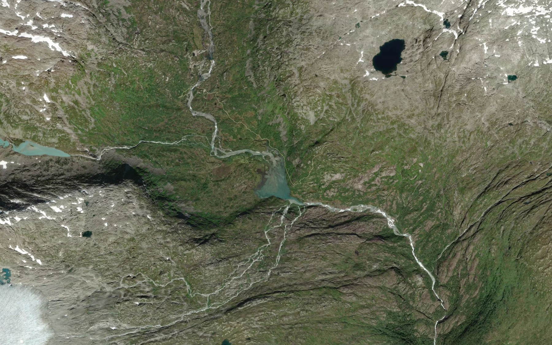 Satellite map of the Rausdalsvatnet,heimsta