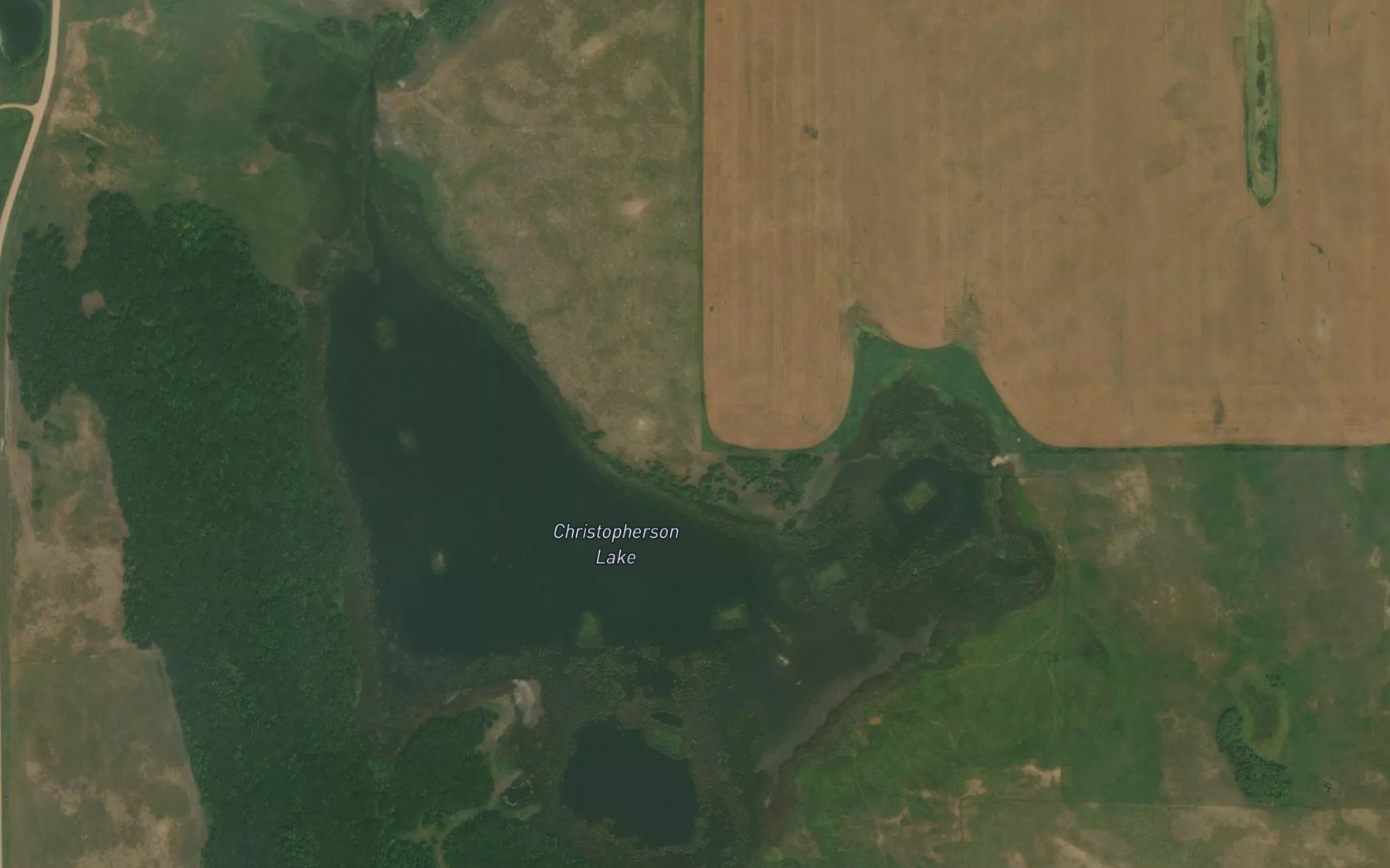Satellite map of the Christopherson Lake
