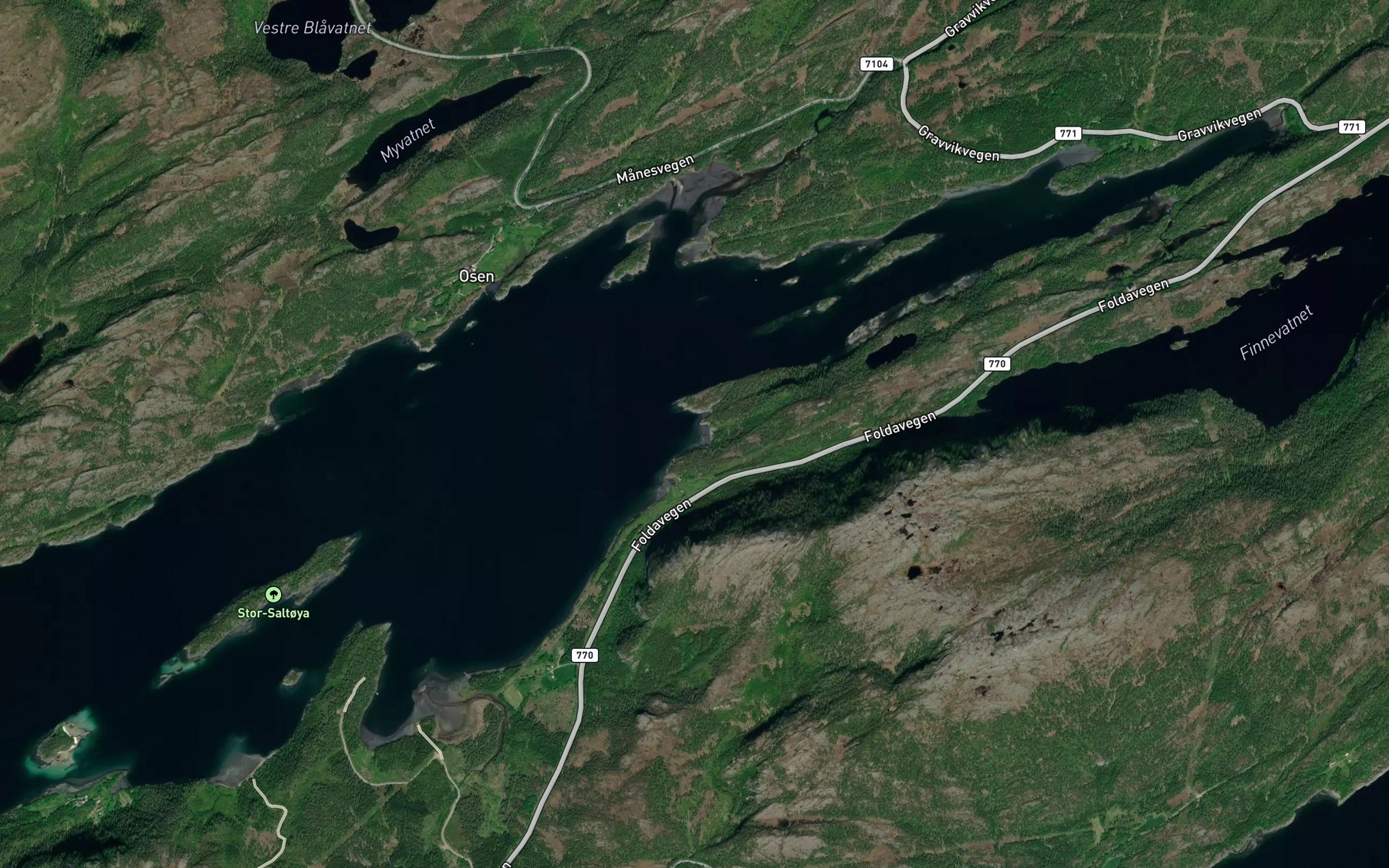 Satellite map of the Gjerdsengvika