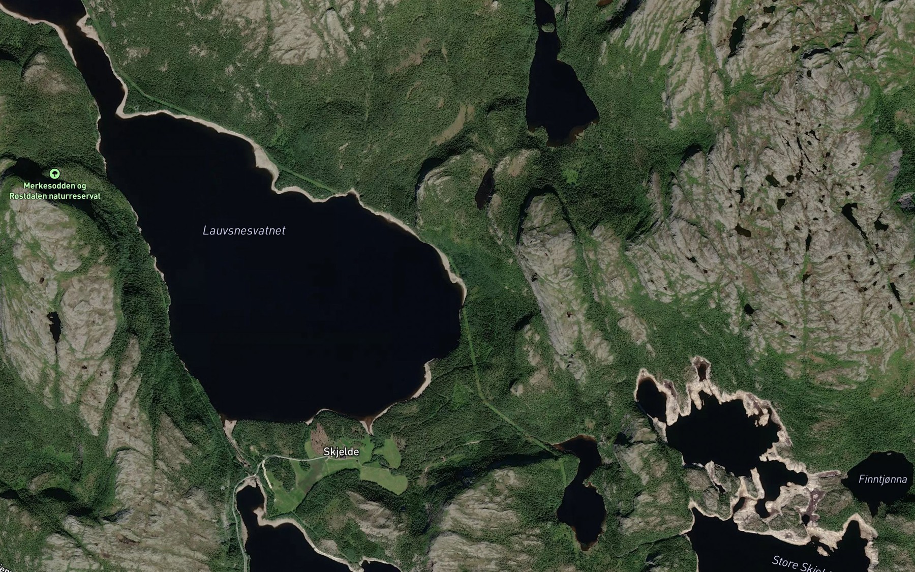 Satellite map of the Skjeldevika