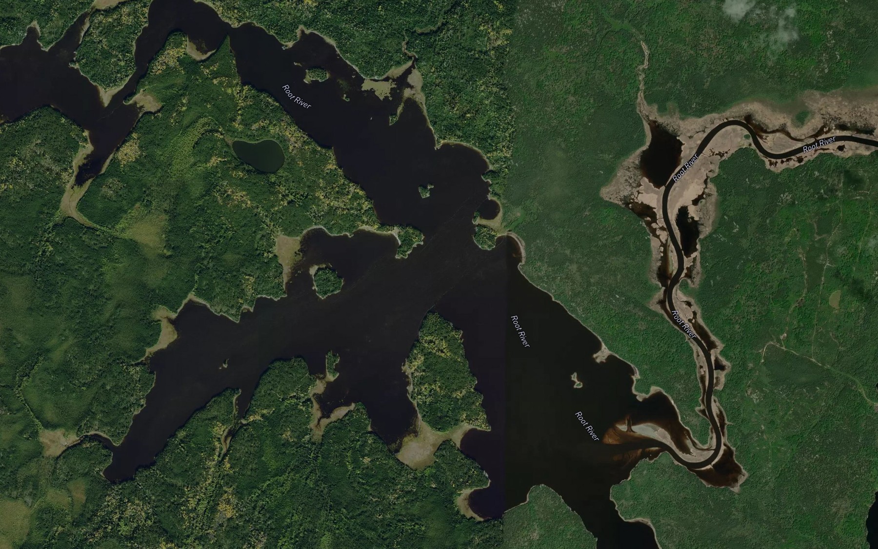 Satellite map of the Adamhay Lake