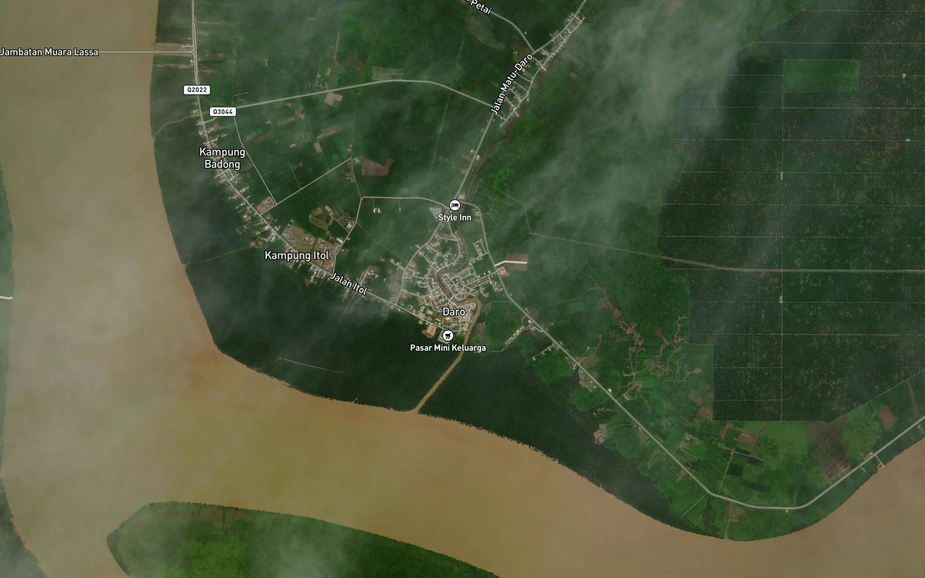 Satellite map of the Sungai Lemang Sekudut