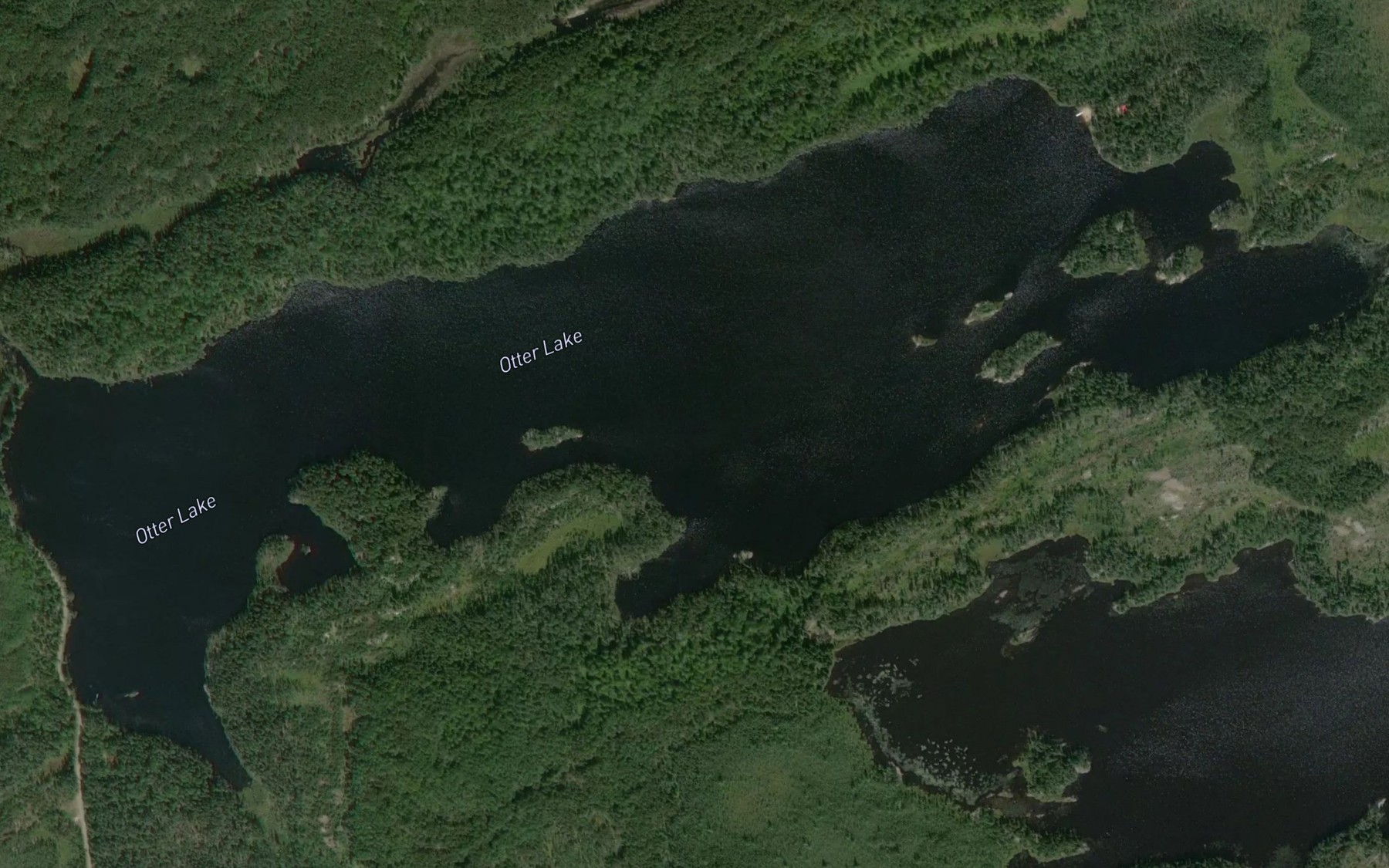 Satellite map of the Otter Lake