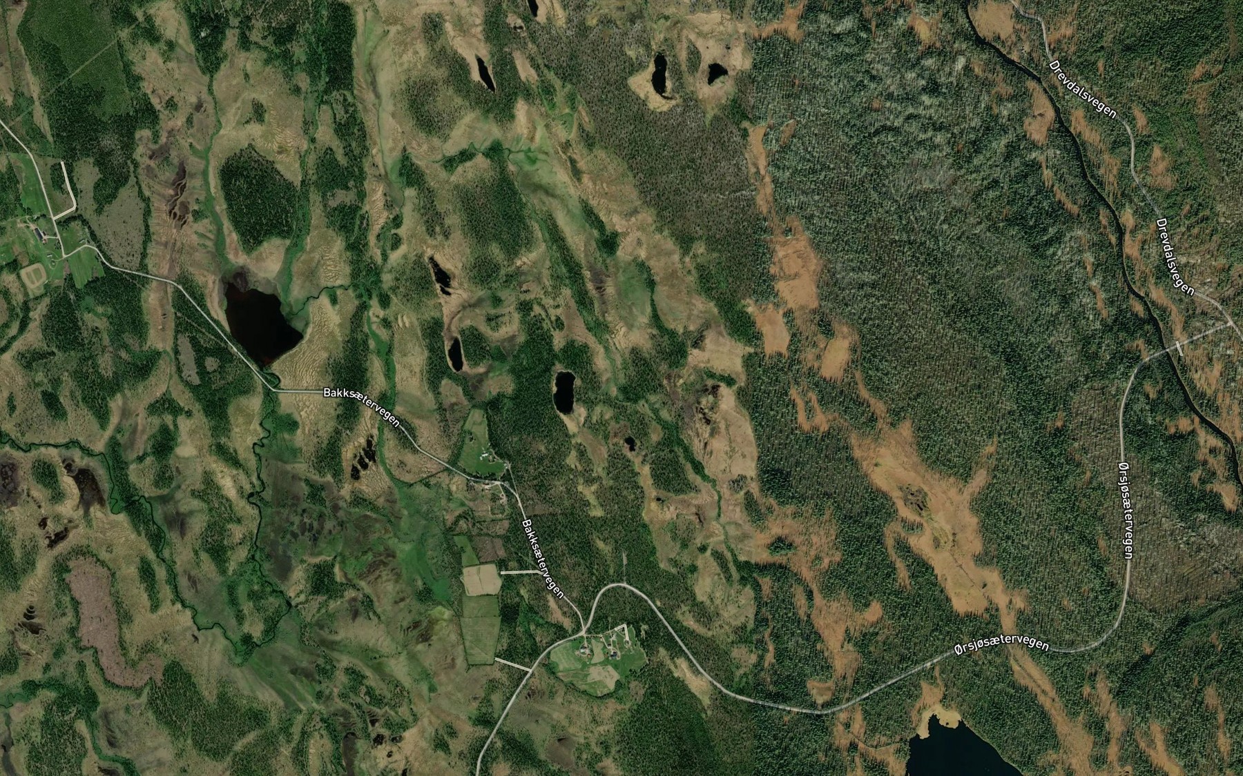 Satellite map of the Svenskkjelda