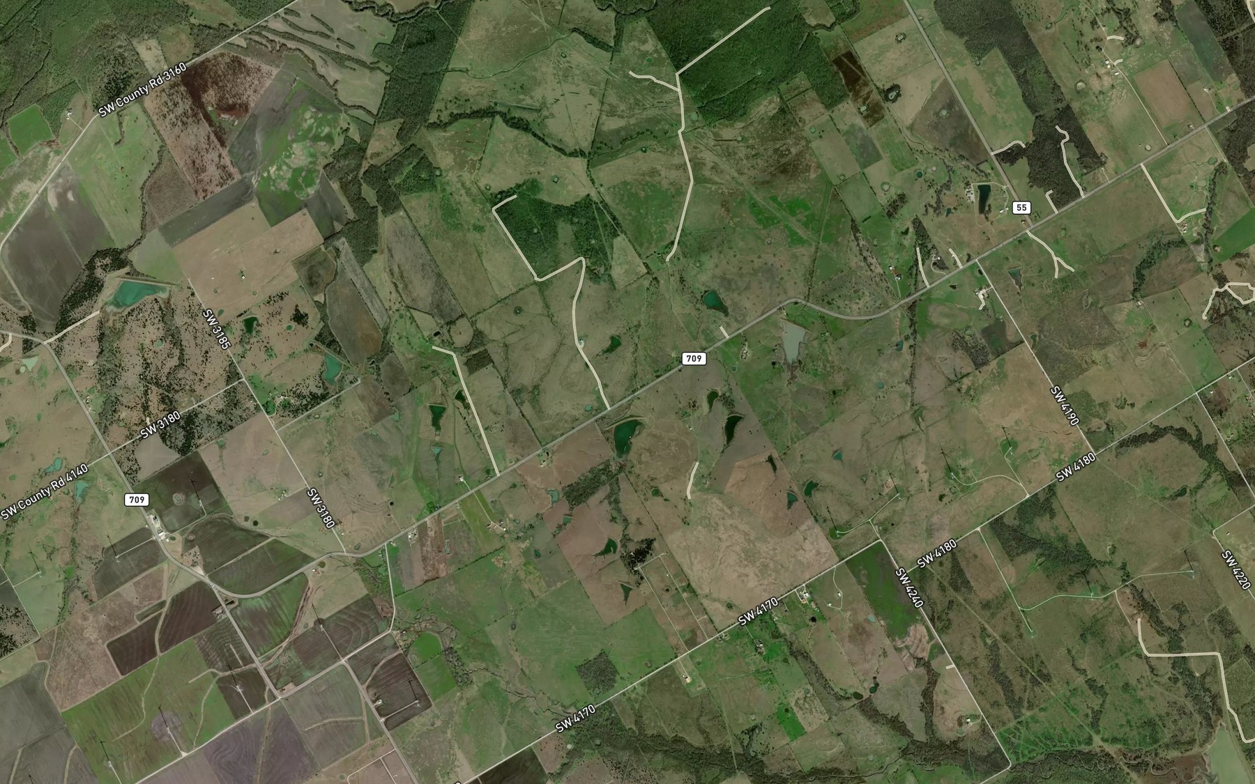 Satellite map of the Soil Conservation Service Site 115 Reservoir