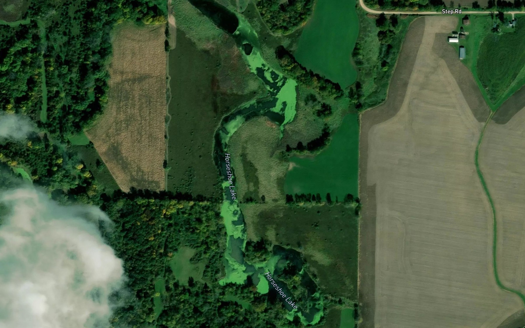 Satellite map of the Horseshoe Lake