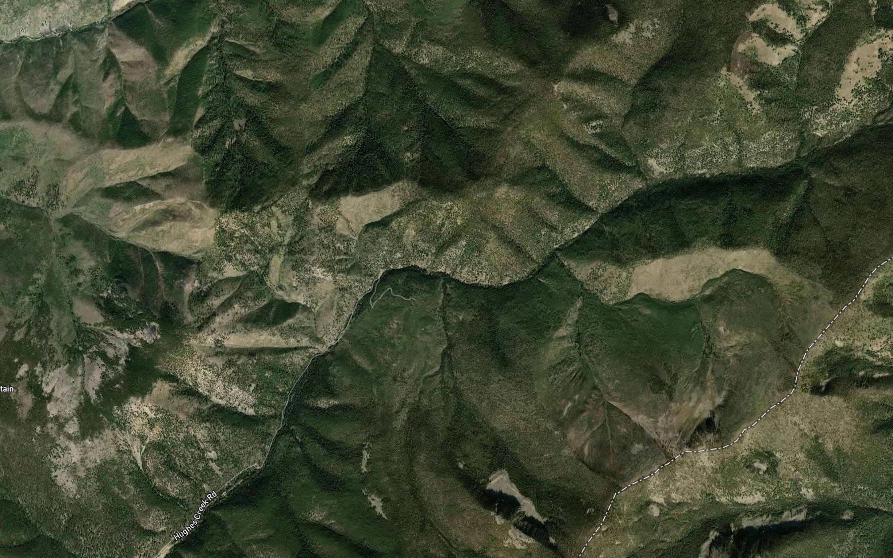 Satellite map of the Lake Creek