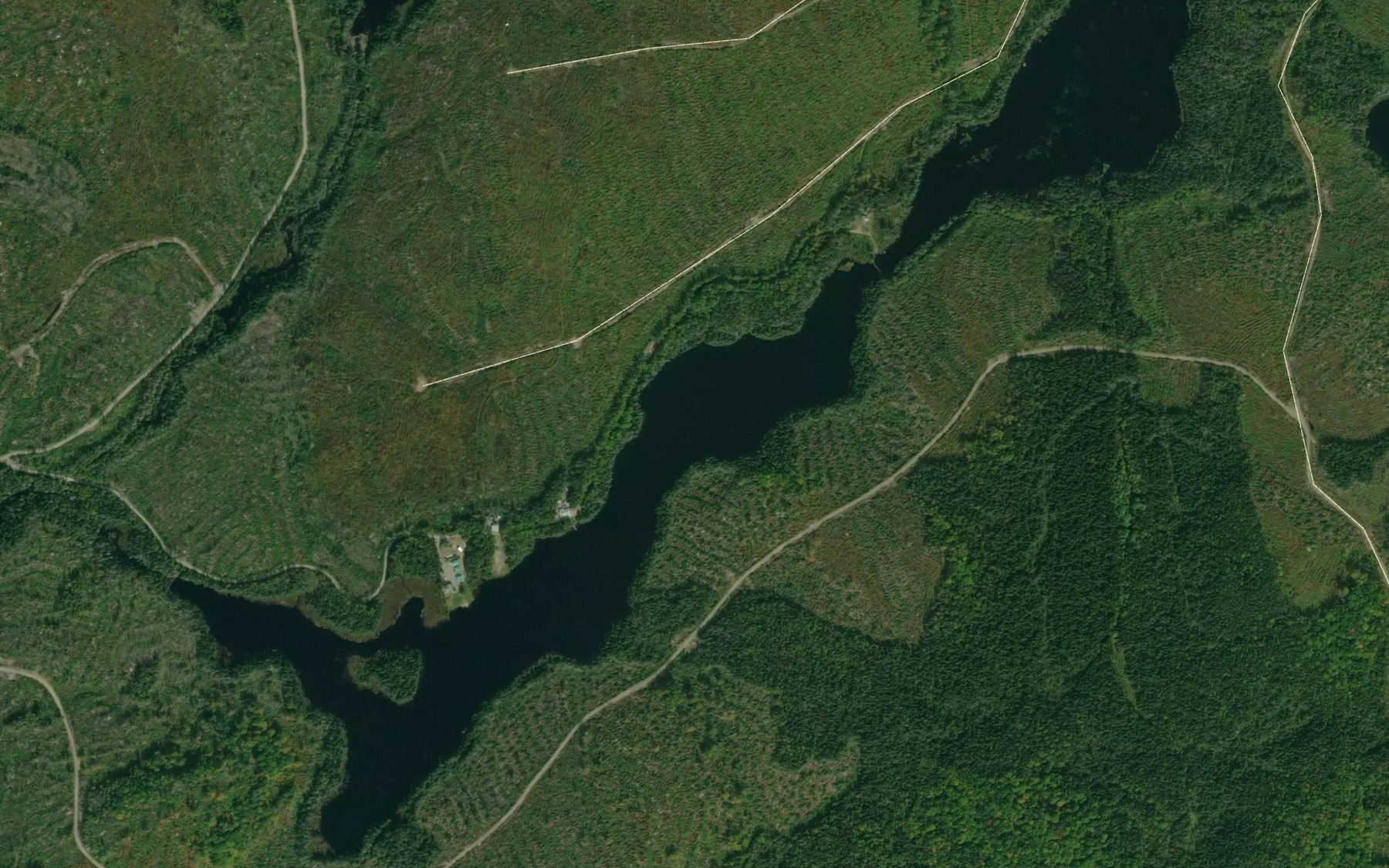 Satellite map of the Lac de la Martre