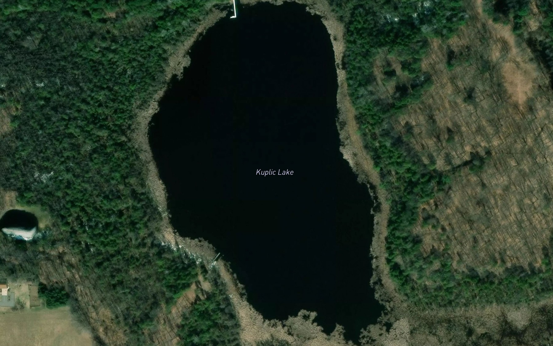 Satellite map of the Kuplic Lake