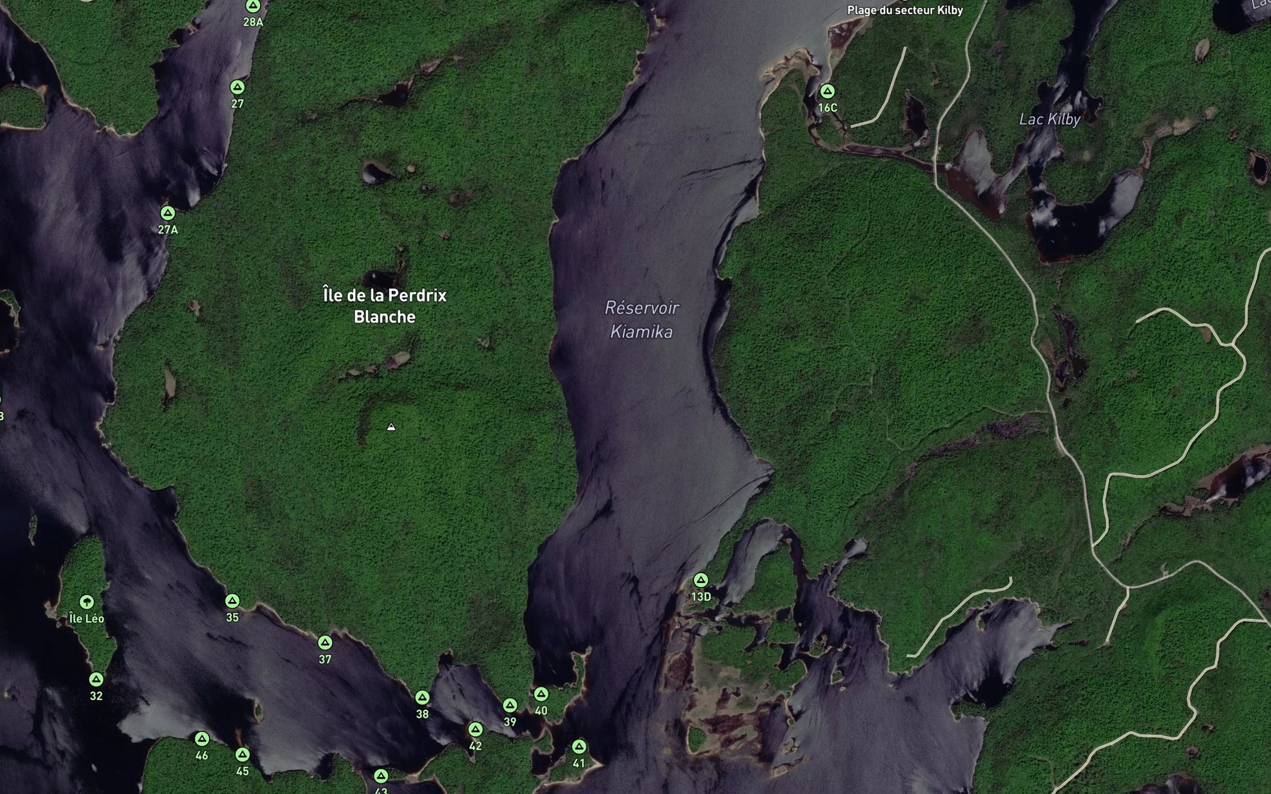 Satellite map of the Baie des Quatre Milles