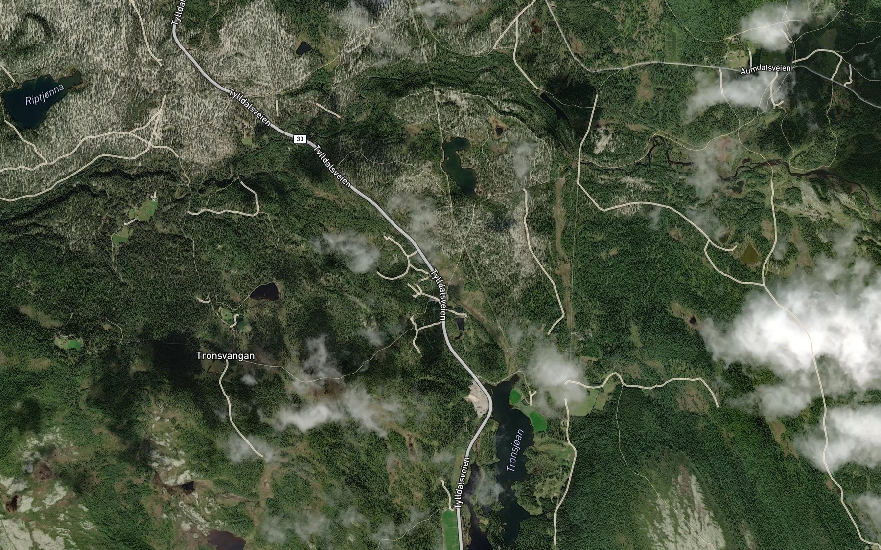 Satellite map of the Trondsjobekken