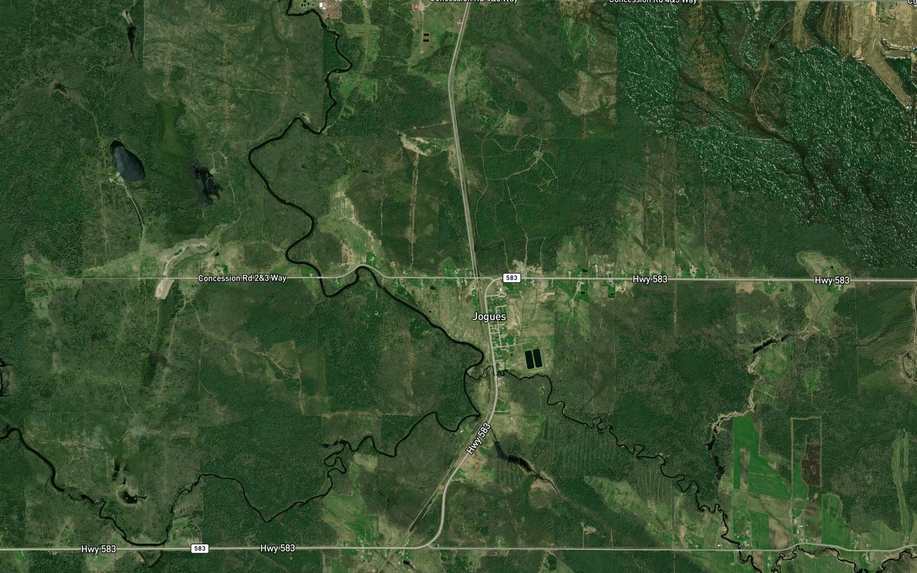 Satellite map of the Prune Creek