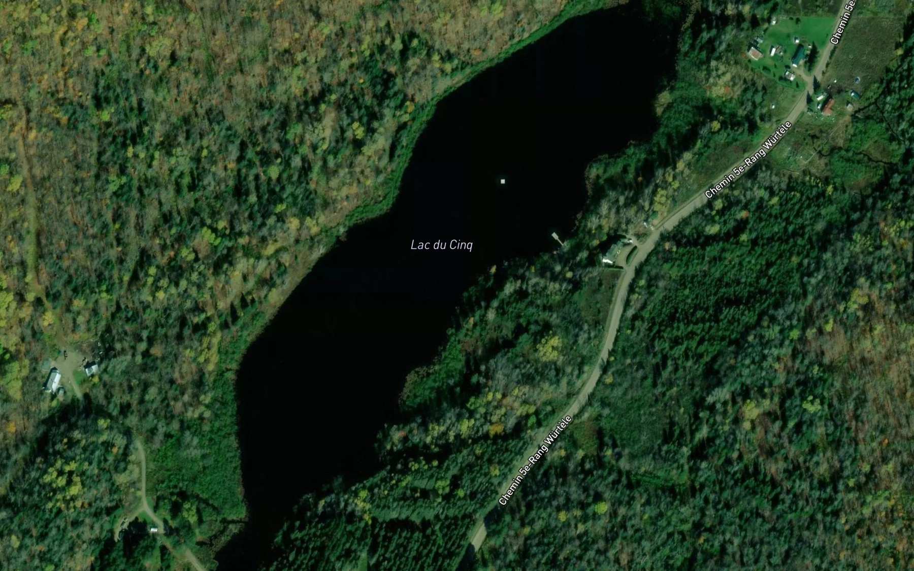 Satellite map of the Lac du Cinq