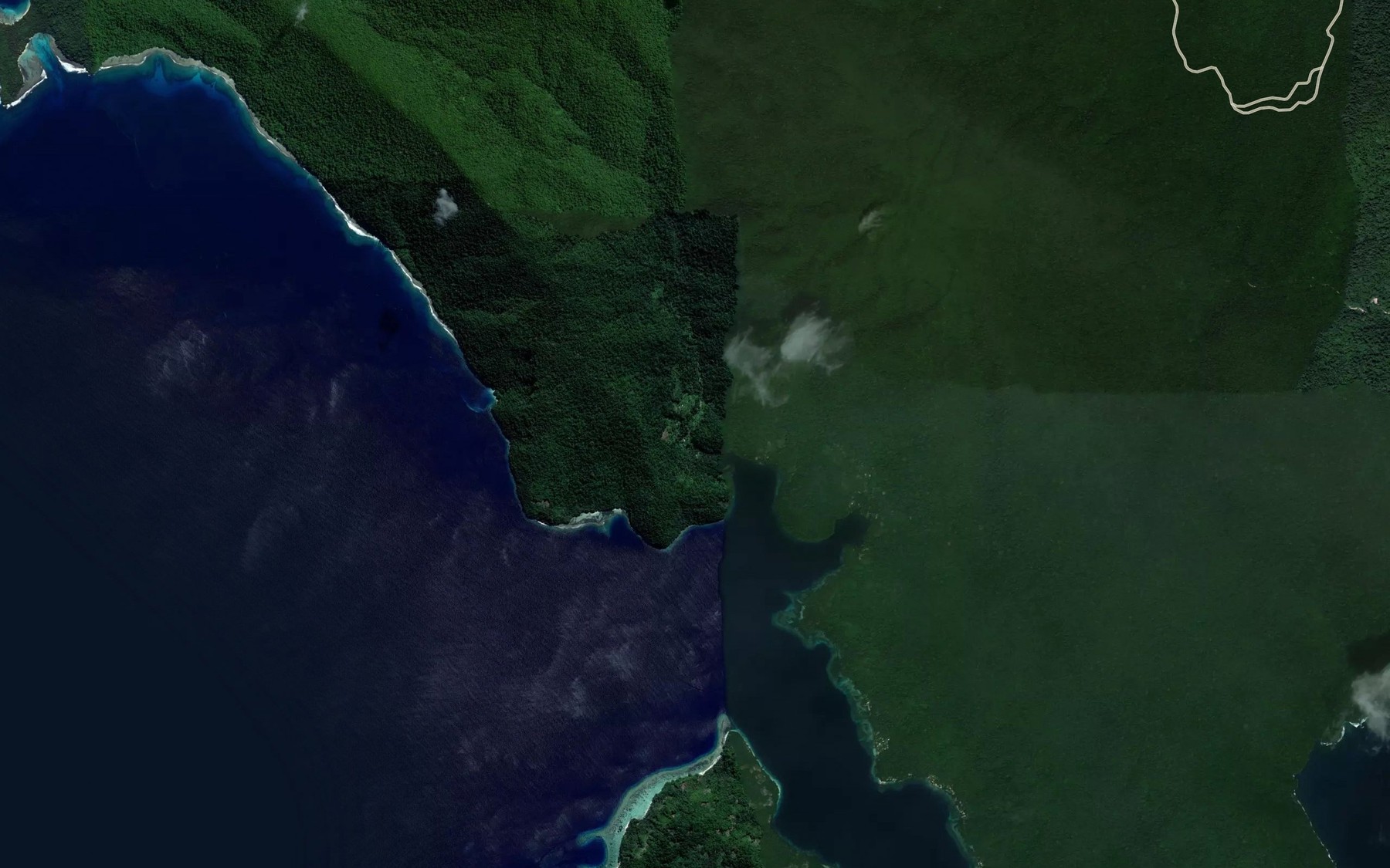 Satellite map of the Suir River