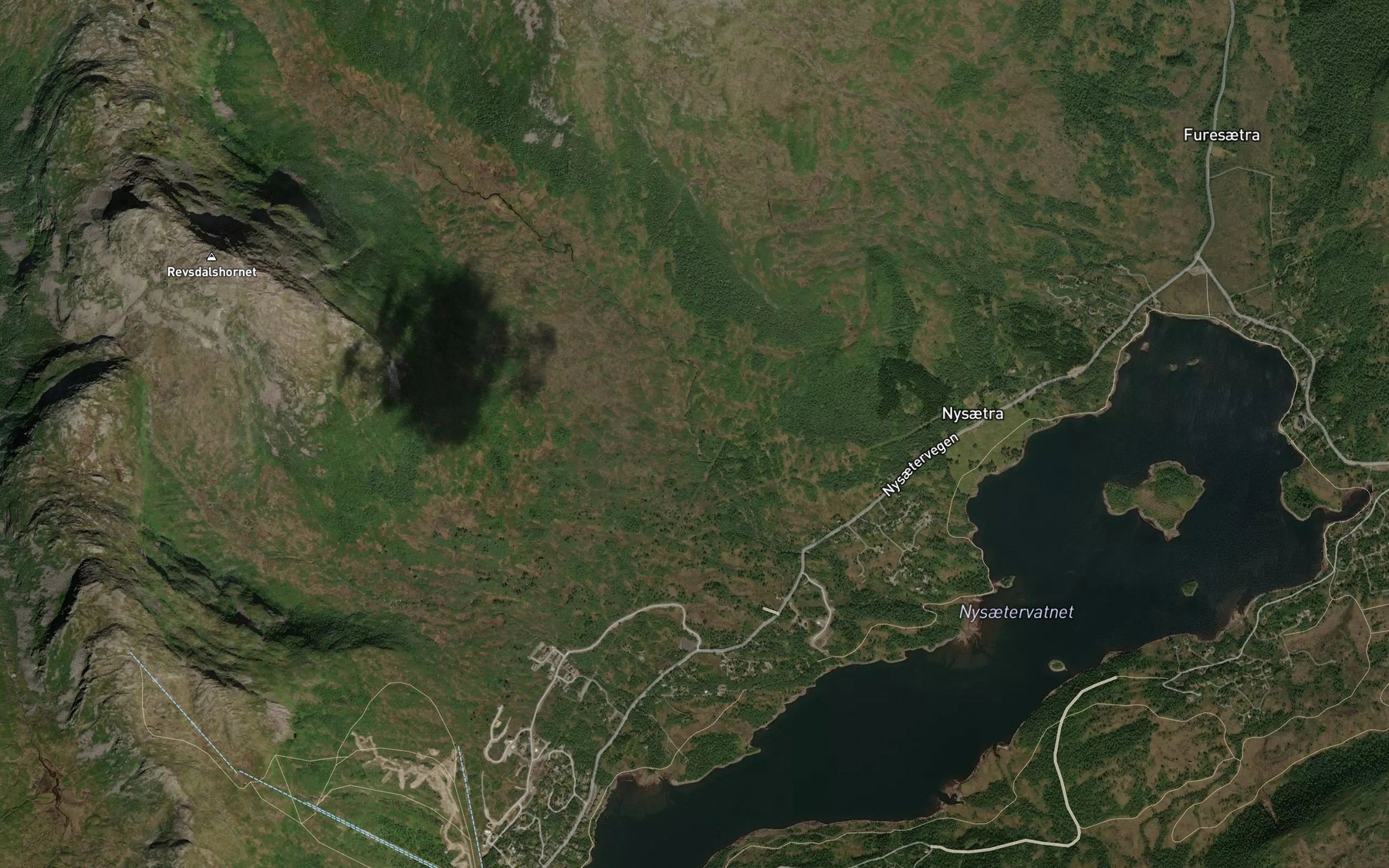 Satellite map of the Rovsdola