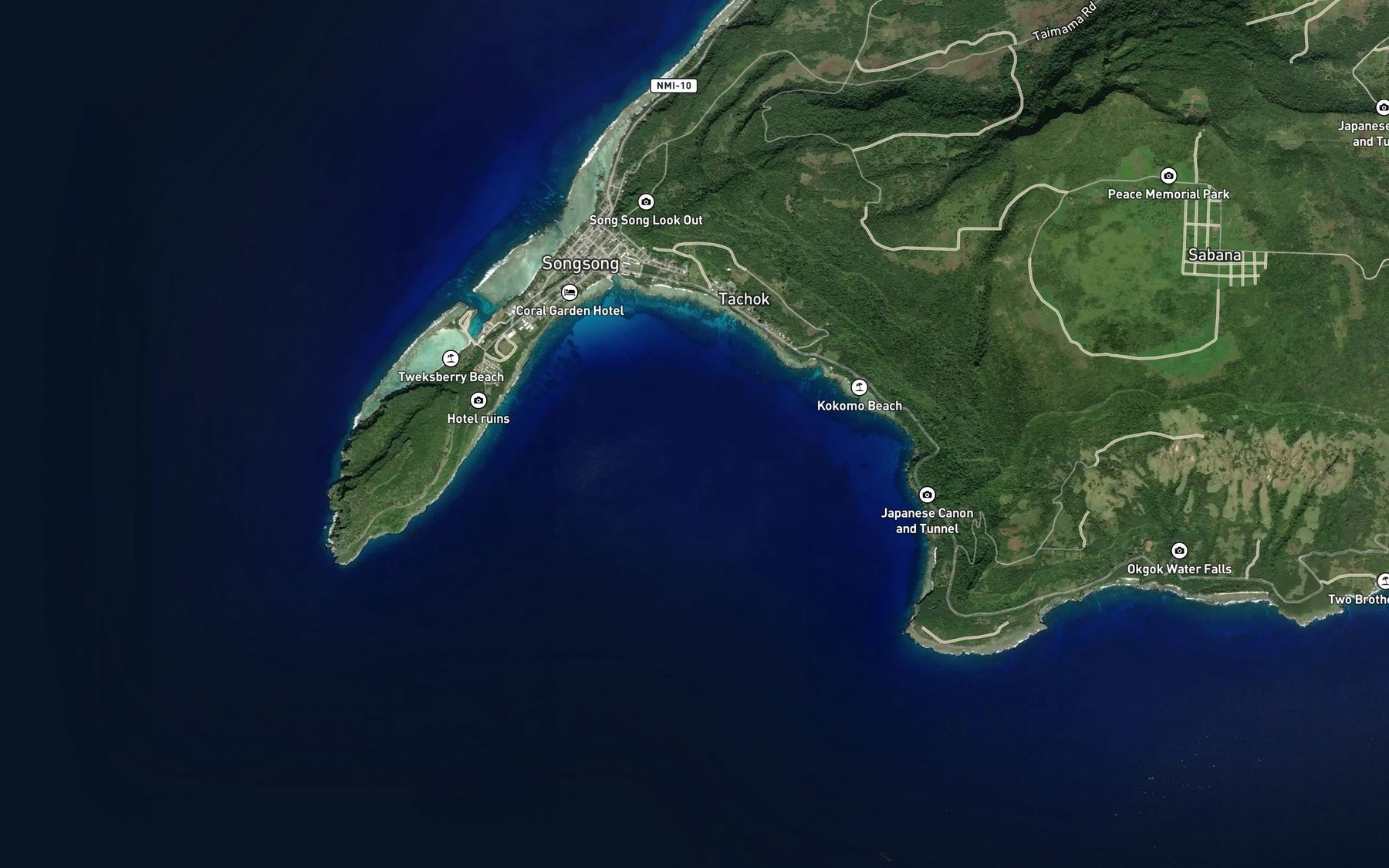 Satellite map of the Sasanhaya Bay