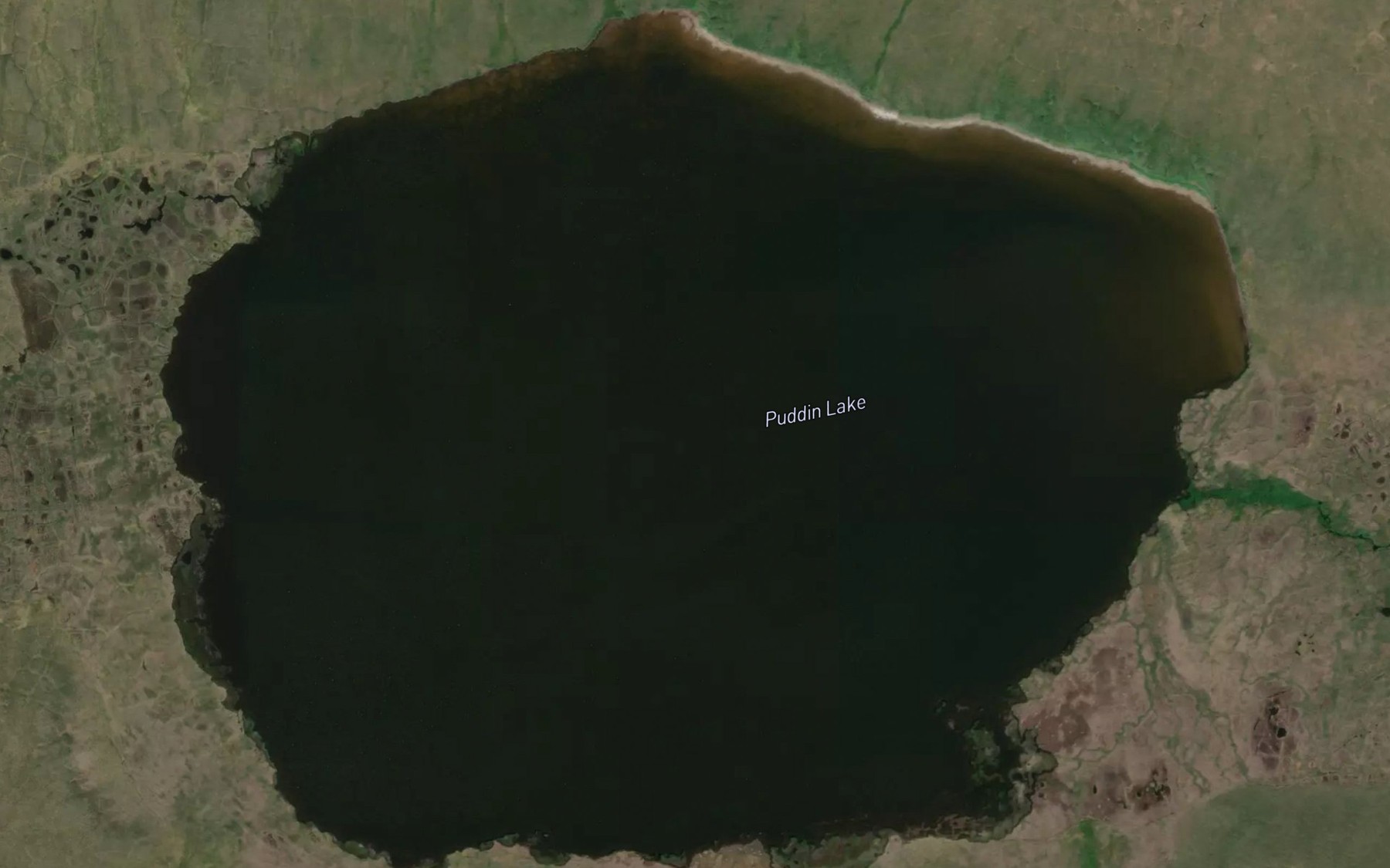 Satellite map of the Puddin Lake
